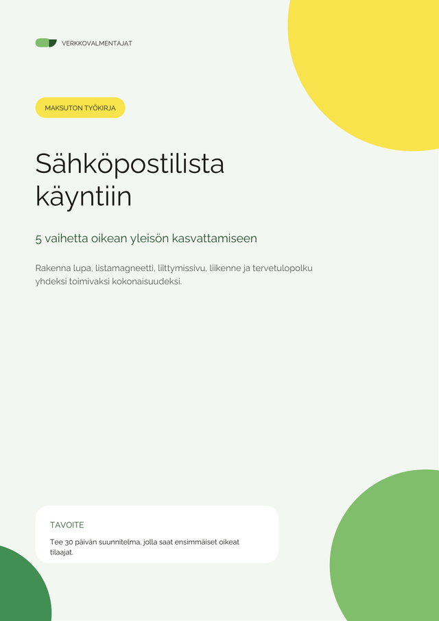 Sähköpostilista käyntiin -työkirjan kansi